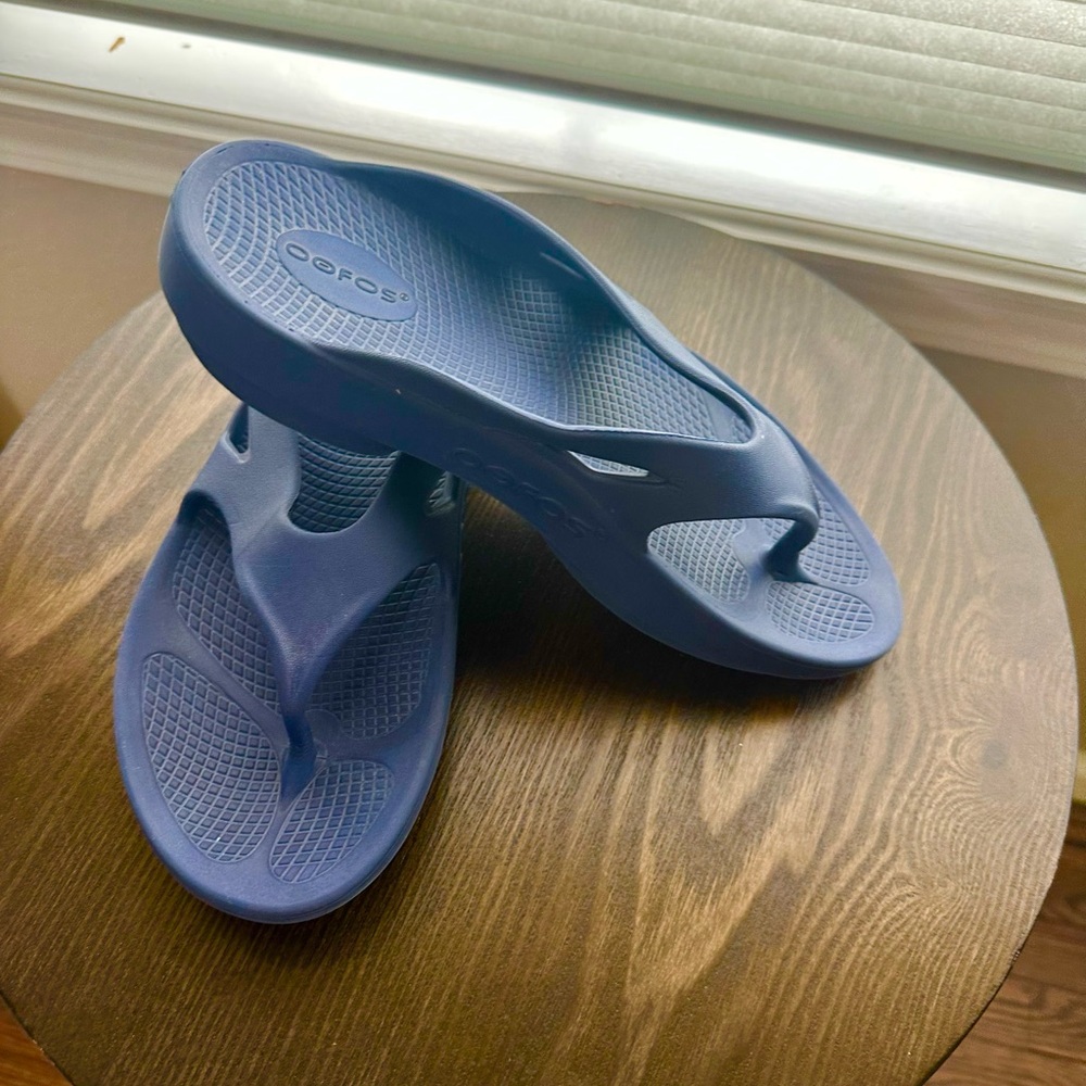 OOFOS OOlala Blue Comfort Sandals plantar fasciitis sandals - Picture 5 of 5